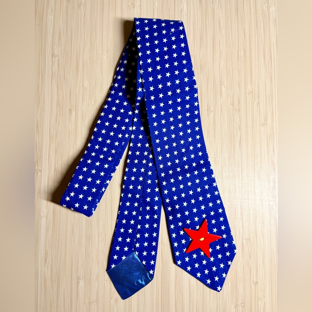 Handmade! Blue Star Patterned Tie